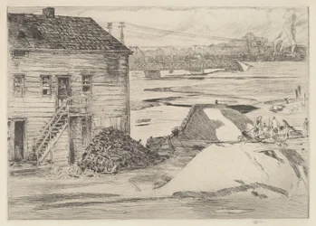 干潮、コス コブ橋、1915 年。