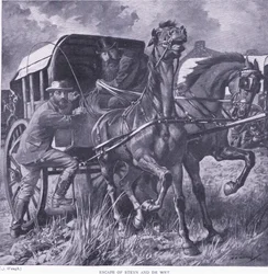 シュタインとデウィットの脱出、プレトリア後のイラスト：ゲリラ戦争、1902