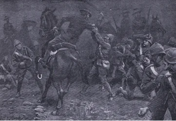 ブールスミス少佐がプレトリア後のデウェットに取り組む：ハームズワースブロスリミテッドが出版したゲリラ戦争、1901年