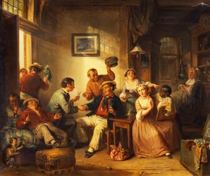 居酒屋で休む旅人たち、1852年