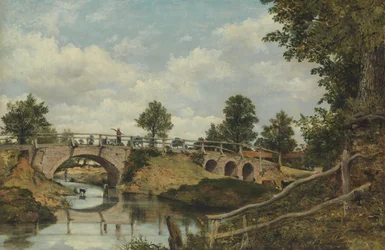 ミドルセックス州ヘンドンの古い橋。 1828年。
