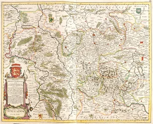 ブランズウィック公国（ドイツ）の地図（銅版画