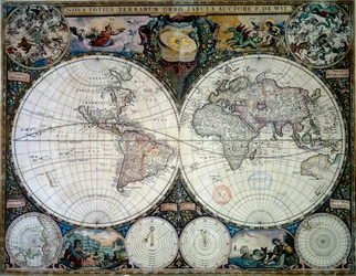 フレデリック・デ・ウィット（17世紀）による平面図（ec.holl.）1660年パリ、B.N.
