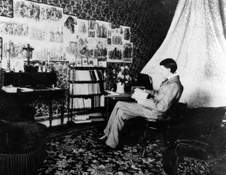 コスモポリタンホテルのオーブリービアズリー、マントン、フランス、1898