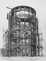 1888年パリ万国博覧会のグランドドームセントラルの建設