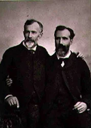 エマニュエル・ベナー(1836-96)とジャン・ベナー(1836-1906)、「現代の画廊」より、1874-78年頃(モノクロ写真)