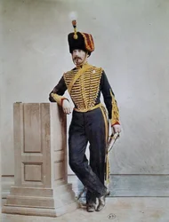 第二帝国の時のフランスの兵士（色の写真）