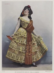 カルメンとしてのジョーゼットルブラン、1899年（カラー写真）