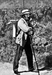 Paul Cezanne in Auvers-sur-Oise, c.1873 (bw/photo)