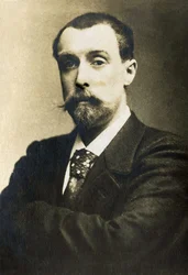 フランスのジャーナリスト、コメディアン、詩人であるアルフォンス・アレ（1854-1905）の肖像。
