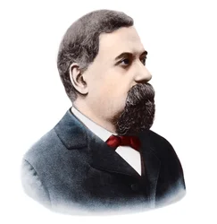イタリアの天文学者ジョバンニ・スキアパレッリ（1835-1910）の肖像。