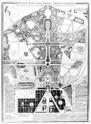 1714年、ヴェルサイユの城と庭園の新しい計画