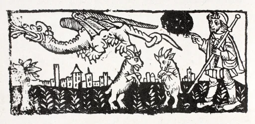 ドラゴン、ヤギは空中でジャンプを炎上、聖ジェームズのルシュマン