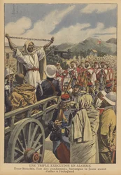 アルジェリアでの三重処刑（カラーリトグラフ