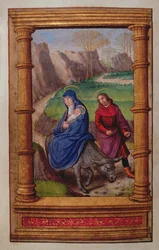 追加 35214 f.72v Flight to Egypt、Book of Hours、Paris より
