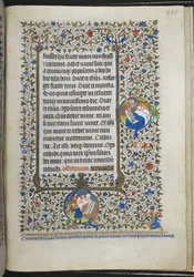 Add Ms 18850 f.286r Book of Hours (The Bedford Hours) c.1410-30 (ベラムにインク、カラー、ゴールド)