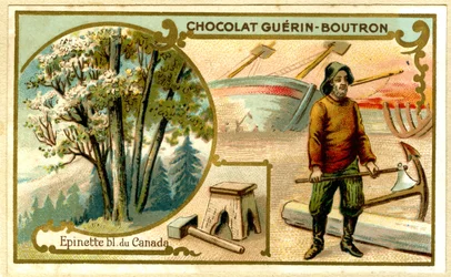 GuérinBoutronチョコレートの広告クロモリトグラフィー（クロモリトグラフ）