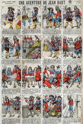 フランスの私掠船ジャン・バルト（1650 - 1702）の冒険。19世紀末のエピナル・イメージング。