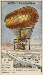 アンソニー・ヴァリクルが飛行船（ディリブル）でアラスカに行き、越冬中の金鉱採掘者に補給する様子