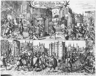 1617年4月24日、Concino Concini、Marquis、およびAncreの元帥の逮捕、裁判、拷問