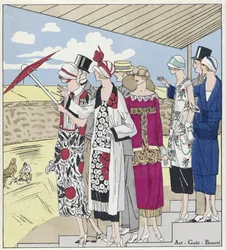 ヴェロドロームにて、『Art, Gout, Beaute』所収のイラスト。1924年（ポショワール版画）