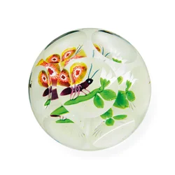 バカラ ファセット・バタフライ＆ブロッサム・ウェイト 19世紀半ば（ガラス