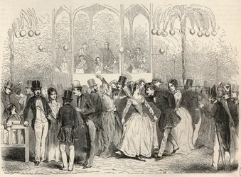 Bal Mabille（パリのモンテーニュ通りにあるダンスと娯楽の施設） Edmond Texier 1852年の「Tableau-de-Paris」に掲載されたエングレービング