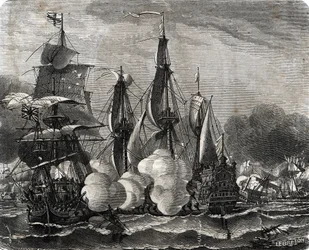"Battle of Bantry Bay naval engagement written on 11 May 1689, a week before the declaration of the Nine Years