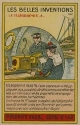 美しい発明カード、電信