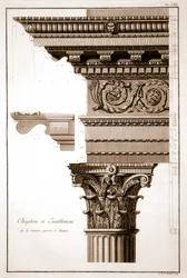Capital＆Entablature、メゾンカレ、ニーム、フランス