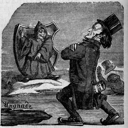 ドイツの作曲家リヒャルト・ワーグナー（1813-1883）の漫画