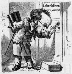 ドイツの作曲家リヒャルト・ワーグナー（1813-1883）の漫画
