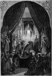 帝国のマレシャルであったフィリップ・アントワーヌ・オルナーノ伯爵（1784-1863）の葬儀の際に使用された礼拝堂。パリ、アンヴァリッド