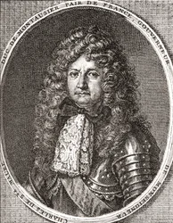 シャルルドサントモール、モンタジエ公爵、1610年1690年。フランスの兵士で、ドーフィンの総督、ルイルグランドーフィン。 Les Heures Libresから1908年に出版されました。