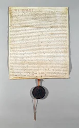 Philippe Auguste（1165-1223）1209（vellum）によって付与されたペロンヌコミューンの憲章
