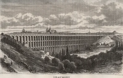 Chaumont - Haute-Marne - V.A. Malt-Brown著「La France illustree: geographie, histoire, administration statistique」に掲載された彫刻。