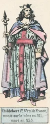第6代フランス王チルデベール1世、511年に即位、558年に死去（カラー図版