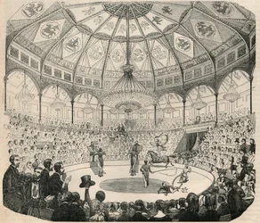 19世紀のシャンゼリゼ国立シルク - Edmond Texier 1852年の "Tableau-de-Paris "に掲載された図版