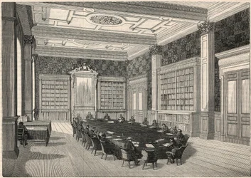 監査役会-図書館と会議室-Edmond Texier 1852年の "Tableau-de-Paris "に掲載された図版