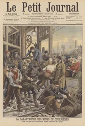 フランス・クーリエール鉱山災害（カラーリトグラフ