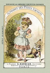 表紙 - タイトルのベベのように笑うときは、A A A A A A A Aと言うんだよ - 「Alphabet des petits savants」より 19世紀後半（クロモリトグラフ