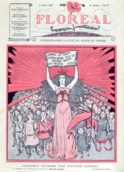 1921年7月2日、フランスでのエコールレークの40周年を祝うFloreal誌の表紙