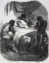 1380年のデュ・ゲスクランの死 - L.-P.の『Histoire de France』よりアンケティル