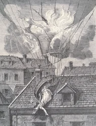 1819年の航空事故によるマダムブランチャードの死
