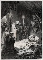 1270年8月25日のチュニスでの聖ルイの死 - 「聖ルイの死」（第7回十字軍遠征中の1270年8月25日） - フランソワ・ギゾー作「L