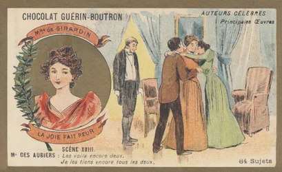 ジラルダンの妻デルフィーヌ・ゲイ（1804-1855） フランスの作家・ジャーナリストで、1幕と散文による喜劇「La joie fait peur」（1855年）の作者。