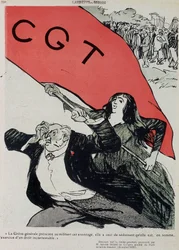 CGTのデモと旗 - 1909年6月2日の「L
