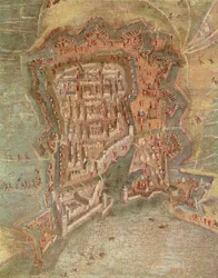 詳細 - 1627 年から 1668 年にかけてのリシュリュー枢機卿の軍隊によるラ ロシェル包囲戦 (キャンバスに油彩)