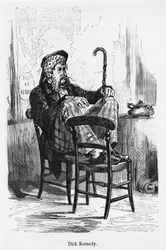 ディックケネディ、ジュールヴェルヌ（1828-1905）による5週間のバルーンのイラストパリ、ヘッツェル