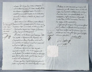 皇帝ナポレオン・ボナパルト（1769-1821）と皇后ジョゼフィーヌ（1763-1814）の離婚宣言、1810年1月9日